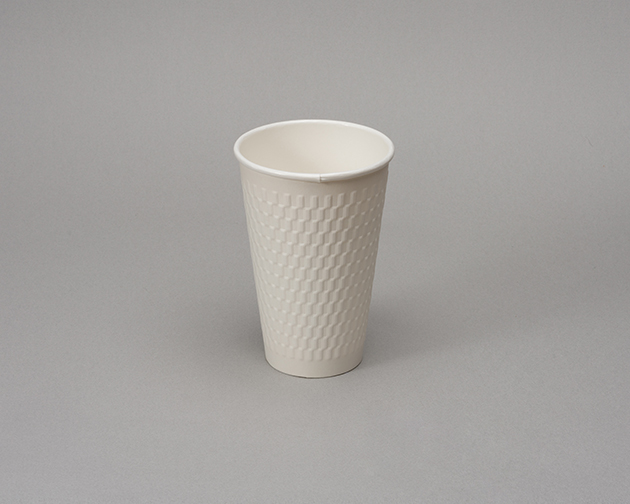 16oz Double-Wall Paper Hot Cup<br> White