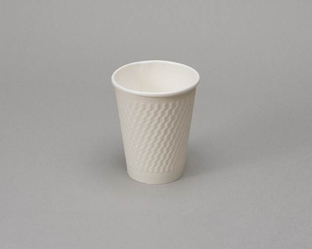 08oz Double-Wall Paper Hot Cup<br> White